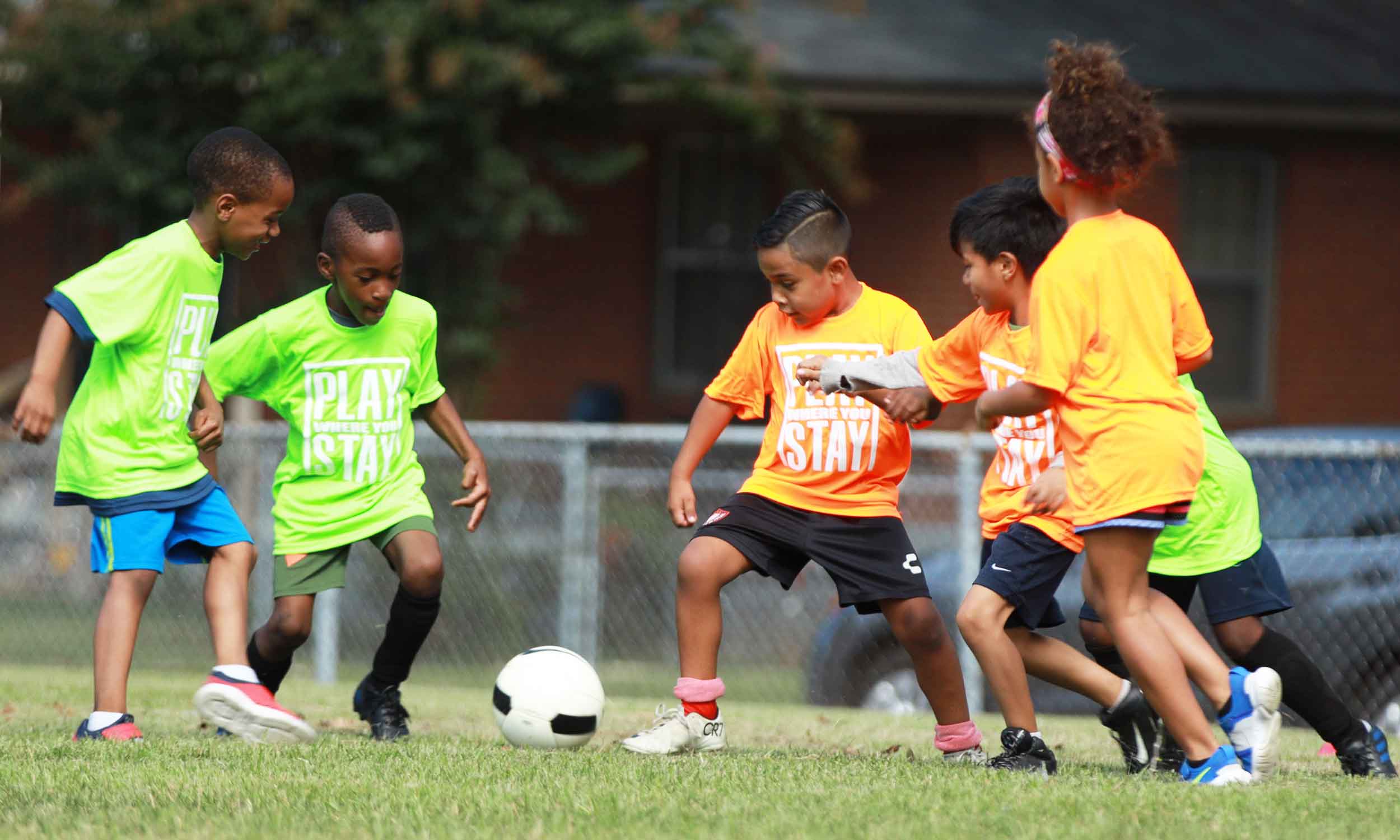 kids playing soccer